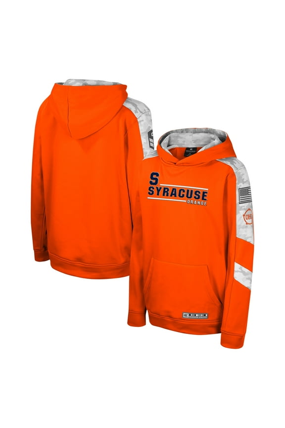 Youth Colosseum Orange Syracuse Orange OHT Military Appreciation Cyclone Digital Camo-Pullover Hoodie