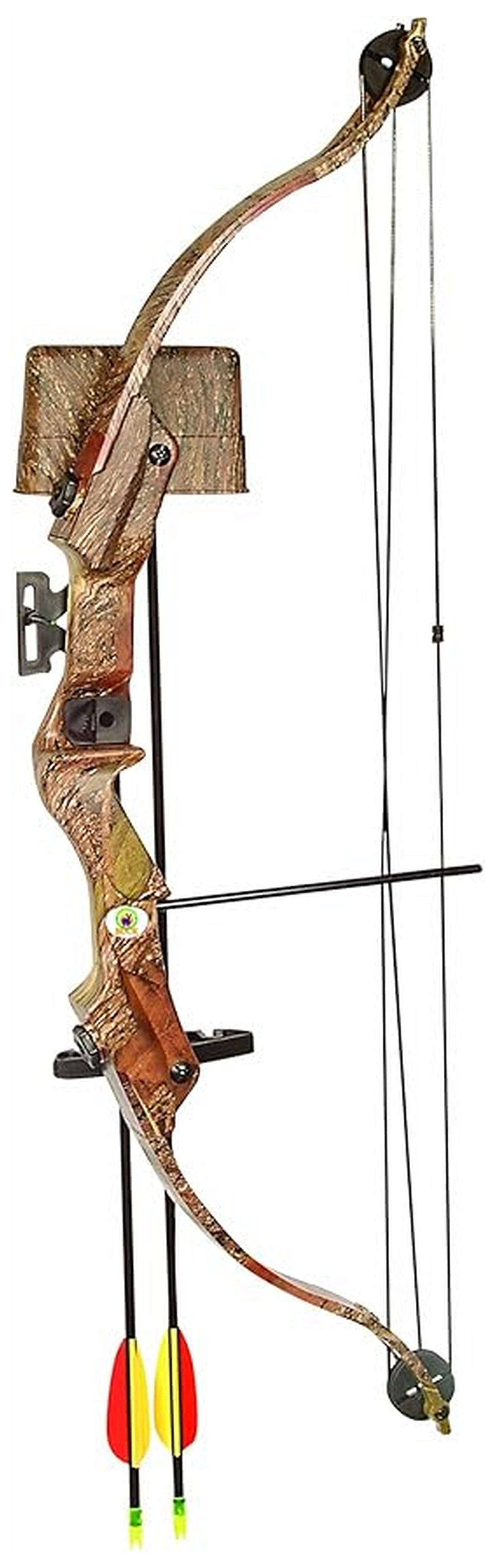 Youth Compound Bow Set 20lb - Archery Kit for Beginners - Adjustable Draw Length - Includes Arrows, Arm Guard, Quiver & More