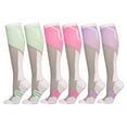 thumbnail image 1 of Youth Compression Stockings,Kid Boy's and Girl's Cushioned Anti Blister Socks,Unisex Knee High Athletic Style ,Soccer Football Baseball Socks Set  5.5-8.5 Mixed 3, 1 of 8
