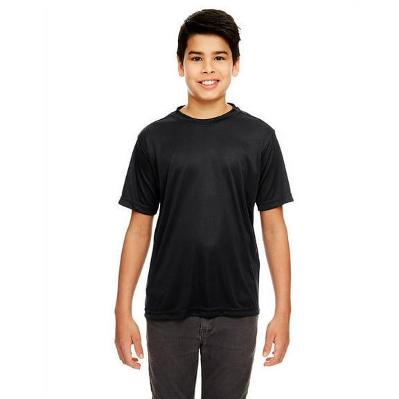 Youth Cool & Dry Basic Performance T-Shirt - BLACK - XL