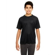 Youth Cool & Dry Basic Performance T-Shirt - BLACK - XS