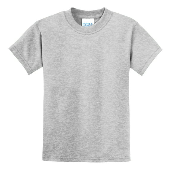 Youth Core Cotton/Polyester Blend Tee Ash Small