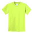 thumbnail image 1 of Youth Core Cotton/Polyester Blend Tee Safety Green Small, 1 of 2