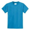 thumbnail image 1 of Youth Core Cotton/Polyester Blend Tee Sapphire Large, 1 of 2