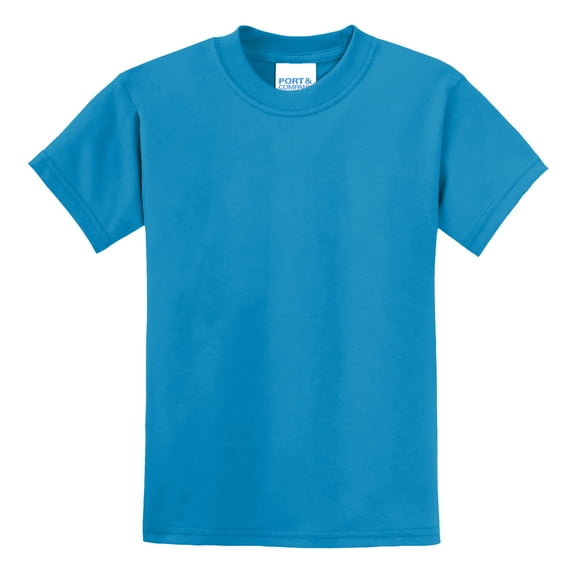 Youth Core Cotton/Polyester Blend Tee Sapphire Large