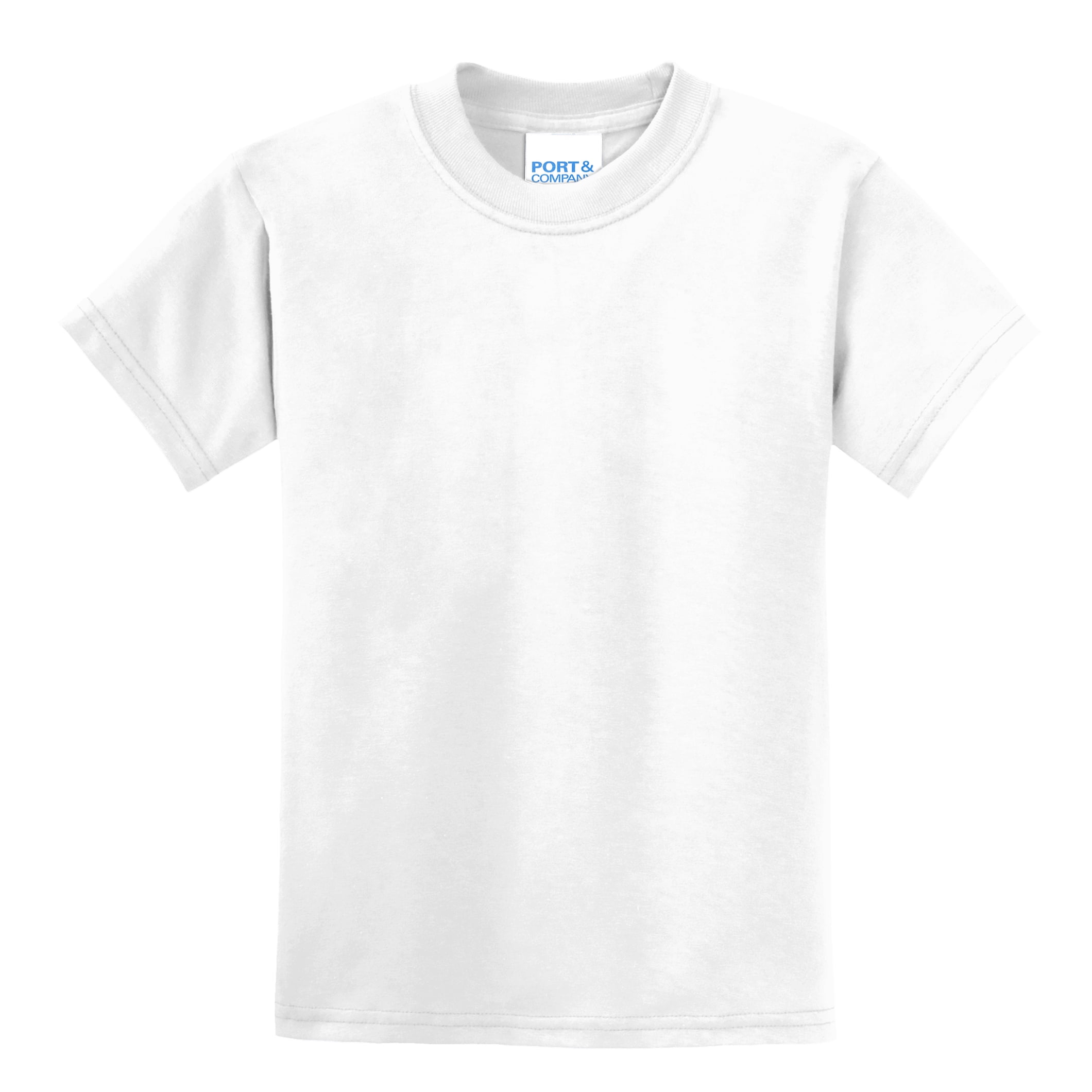 Youth Core Cotton/Polyester Blend Tee White X-Small - Walmart.com