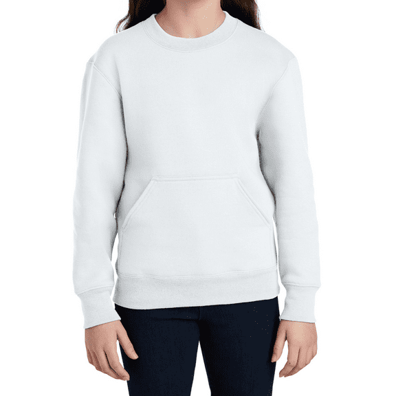Youth Core Fleece Crewneck Sweatshirt Cotton-Poly Pocket PC78YPKT