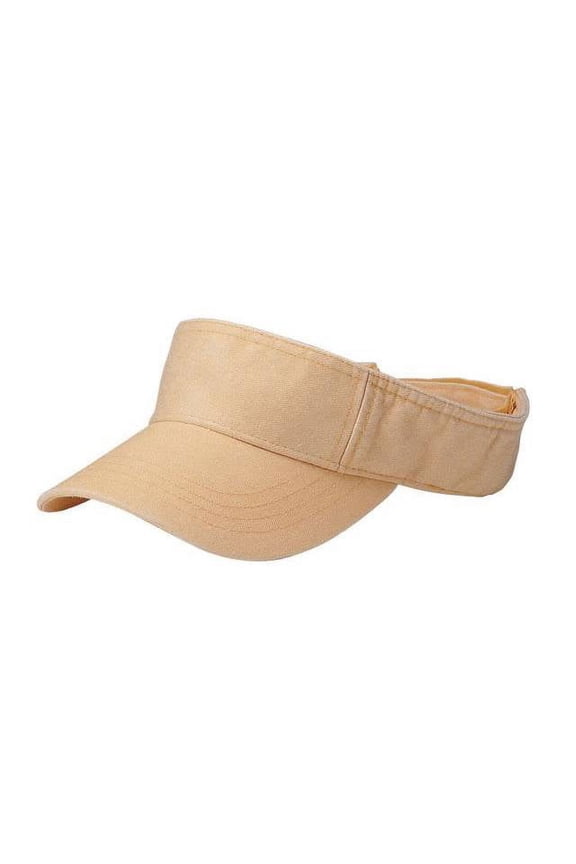Youth Cotton Twill Washed Visor, Lemon Yellow