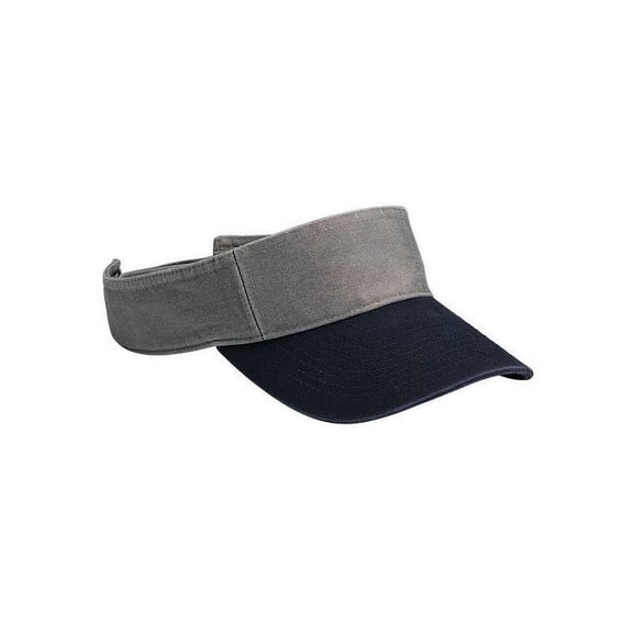 Youth Cotton Twill Washed Visor, Olive/Navy
