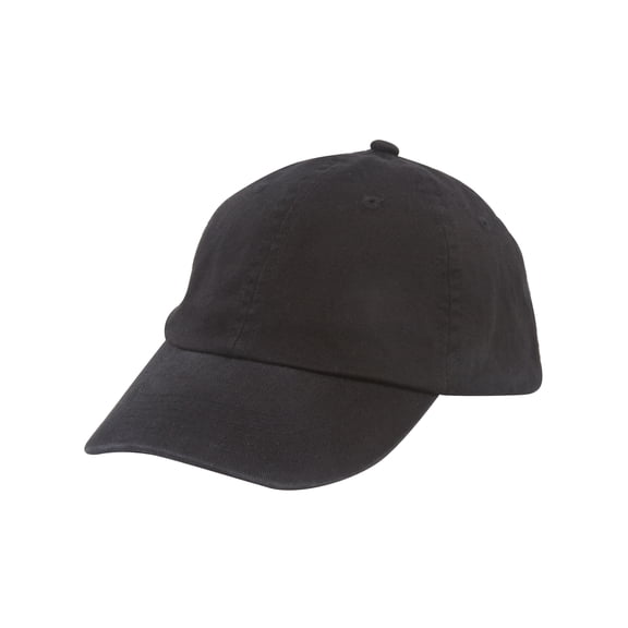 Youth Cotton Washed Chino Twill Cap - Black