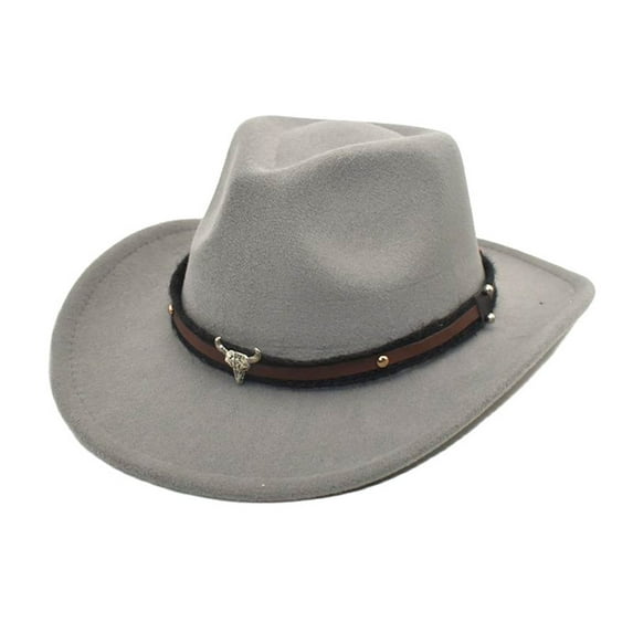 Youth Cowgirl Hat Grey Hats Women Classic Hat Cowboy Accessories for Men One Size