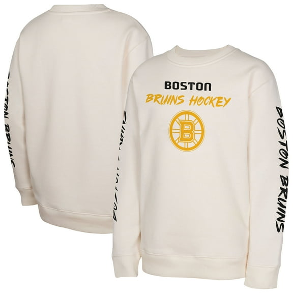 Youth Cream Boston Bruins Star Power Pullover Sweatshirt