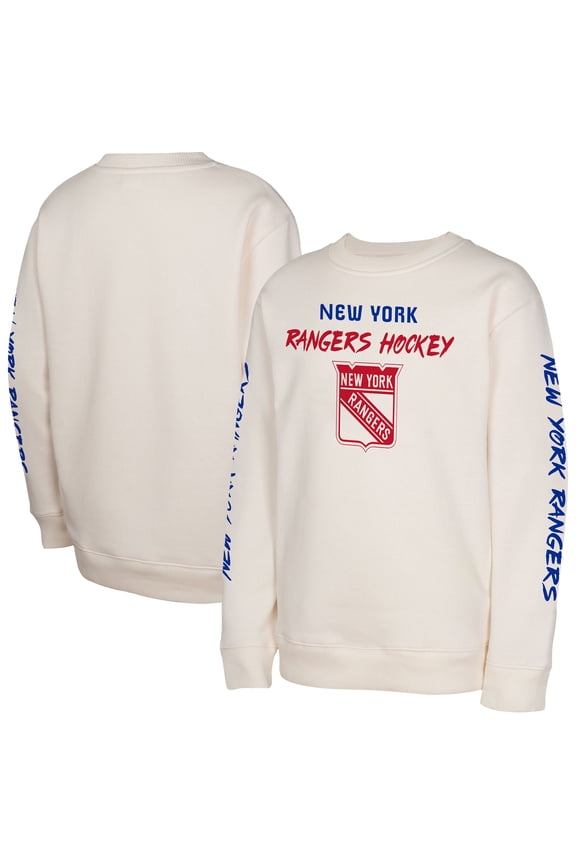 Youth Cream New York Rangers Star Power Pullover Sweatshirt