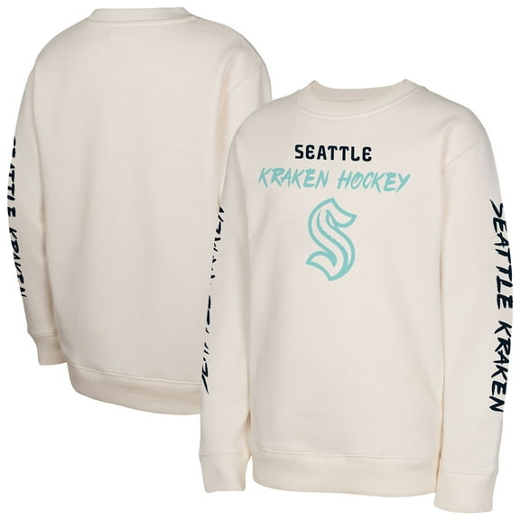 Youth Cream Seattle Kraken Star Power Pullover Sweatshirt