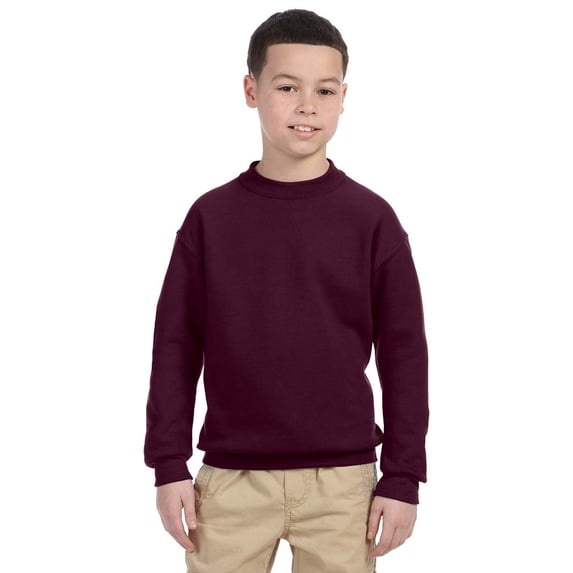 Youth Crewneck Sweatshirts - 4662B - Small - Maroon