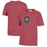 New Mexico Lobos Distressed Retro T-Shirt - Charcoal Gray 2XL Team Logo Tee