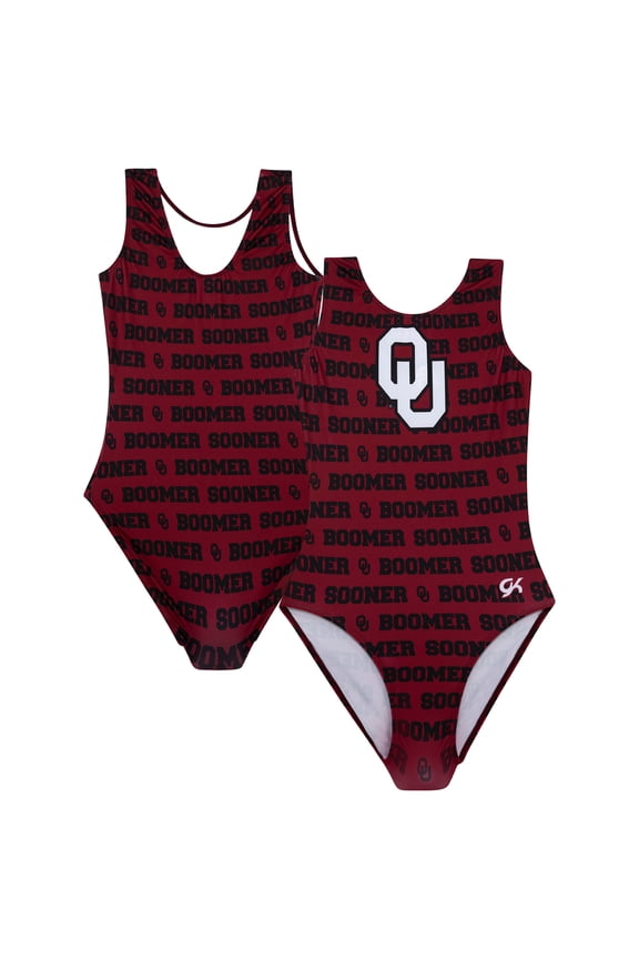 Youth Crimson Oklahoma Sooners Elite Spirit Leotard
