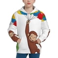 thumbnail image 1 of Youth Curious George Hoodies Boys & Girls Hooded Sweatshirt Over 7 Years Kids Pullover Long Sleeve Hoody Tops, 1 of 5