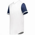 thumbnail image 1 of Augusta Sportswear 6910.221.M Youth Cutter Plus Full Button Baseball Jersey, White & Navy - Medium, 1 of 1