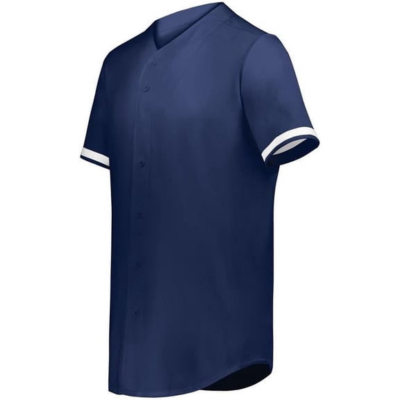 Augusta Sportswear 6909.301.M Cutter Plus Full Button Baseball Jersey, Navy & White - Medium