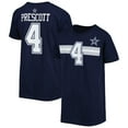 thumbnail image 1 of Youth Dak Prescott Navy Dallas Cowboys Name & Number Player T-Shirt, 1 of 3