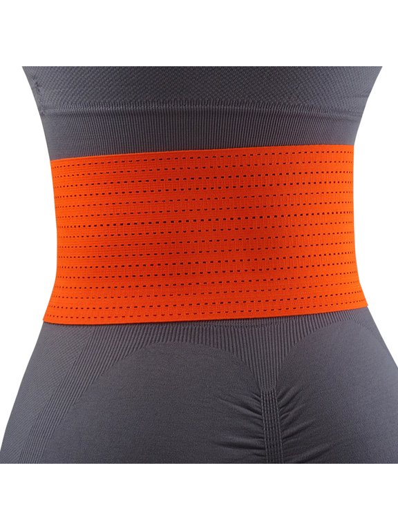 Youth Dance Support Wrap with Breathable Mesh Knit, Wide Stretch Waist Belt for Practice Workouts School Sports Commuting