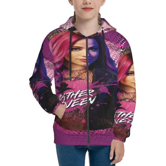 Youth Descendan-t Zip Up Graphic Hoodie with Pockets Comfort Long Sleeve Soft Hoodies
