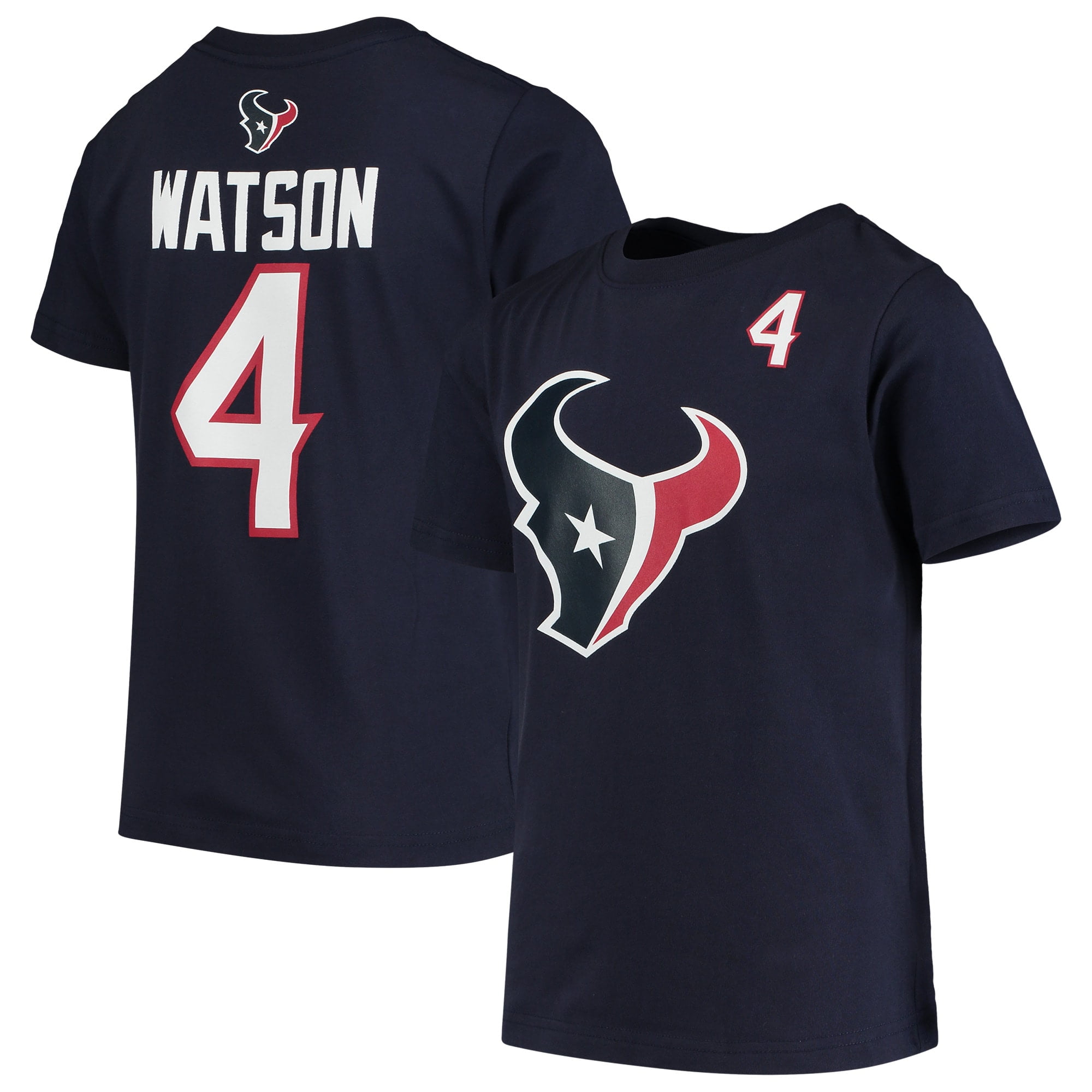 Youth Deshaun Watson Navy Houston Texans Name & Number Player T-Shirt 