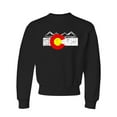 thumbnail image 1 of Youth Distressed Colorado Flag Rocky Mountains Crewneck Sweatshirt, 1 of 1