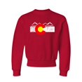 thumbnail image 1 of Youth Distressed Colorado Flag Rocky Mountains Crewneck Sweatshirt, 1 of 1