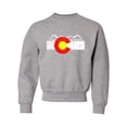 thumbnail image 1 of Youth Distressed Colorado Flag Rocky Mountains Crewneck Sweatshirt, 1 of 1