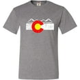 thumbnail image 1 of Adult Distressed Colorado Flag Rocky Mountains T-Shirt, 1 of 1