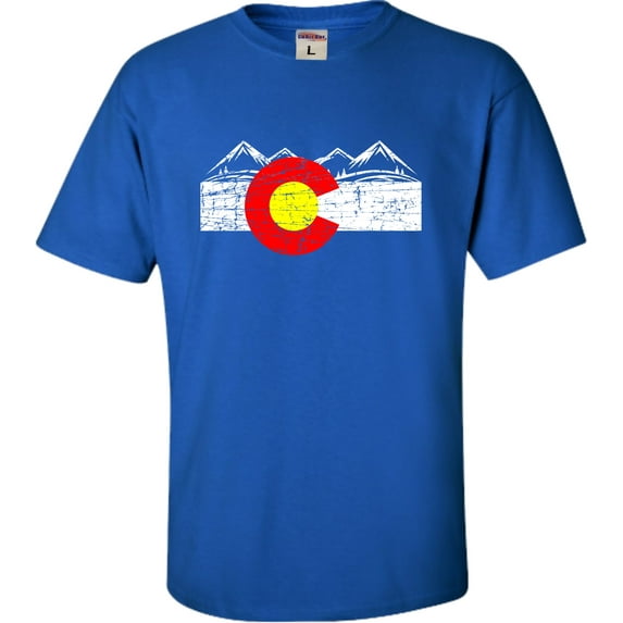 Youth Distressed Colorado Flag Rocky Mountains T-Shirt