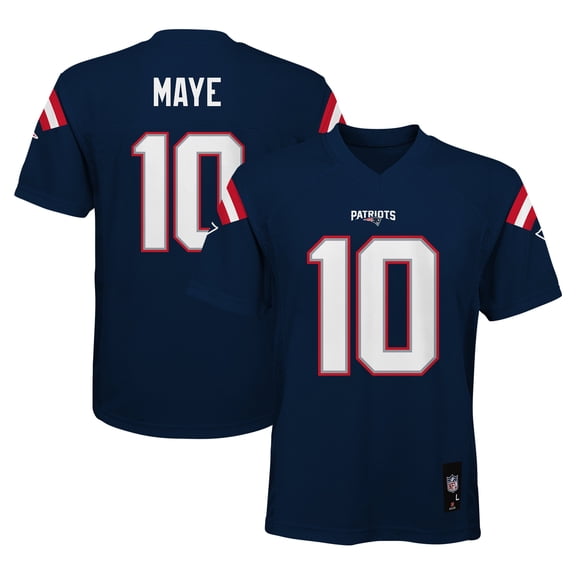 Youth Drake Maye Navy New England Patriots Replica Jersey