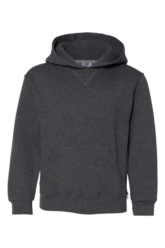 - Youth Dri Power Hooded Sweatshirt - 995HBB, XL, Black Heather