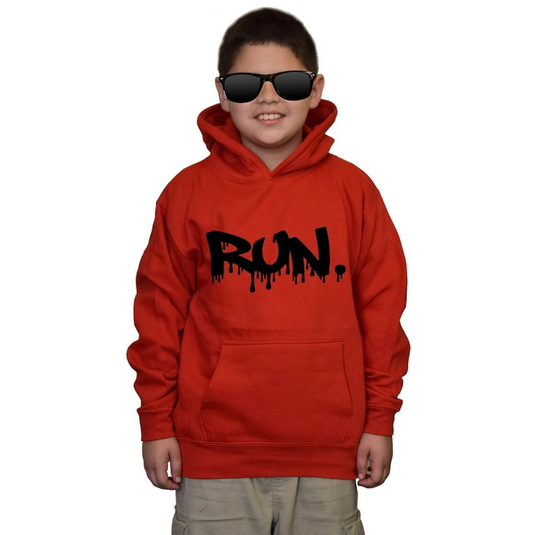 Youth Dripping Run V436 Red kids Sweatshirt Hoodie XLarge