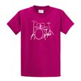 thumbnail image 1 of Youth Drumming Short Sleeve T-shirt Drumset Design-Fuschia-Ym, 1 of 4