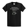 thumbnail image 1 of Youth Drumming Short Sleeve T-shirt I Drum Voices Tell Me to!-Black-Ys, 1 of 4