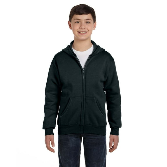 Youth EcoSmart® 50/50 Full-Zip Hooded Sweatshirt