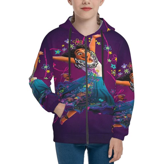 Youth Encan-t Zip Up Graphic Hoodie with Pockets Comfort Long Sleeve Soft Hoodies