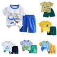 thumbnail image 1 of Youth Ensemble Short Sleeve Fall Outdoor Cozy Summer for Kids Beach Loose Active Everyday Shorts Set, 1 of 5