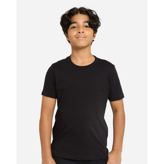 Threadfast Apparel T1000B Youth Epic Cotton T-Shirt-Black-L