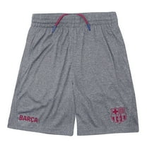 Youth FC Barcelona Official Licensed Poly Soccer Shorts -Gray/Maroon