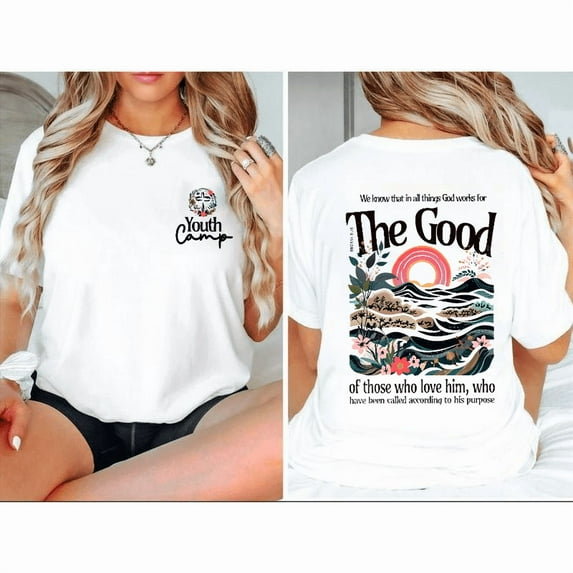 Youth Faith Tee Christian T-Shirt Soft Short Sleeve Round Neck Cotton Comfort Fit Colors White Sizes S-5XL