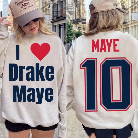 Youth Fan Pride Hoodie Sweatshirt with Bold Maye 10 Football Design, Inclusive Celebration Style, New England Spirit Apparel Comfort Colors Unisex Cotton Hoodie, Sizes S–5XL