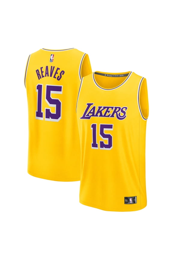 Youth Fanatics Austin Reaves Gold Los Angeles Lakers Fast Break Replica Jersey - Icon Edition