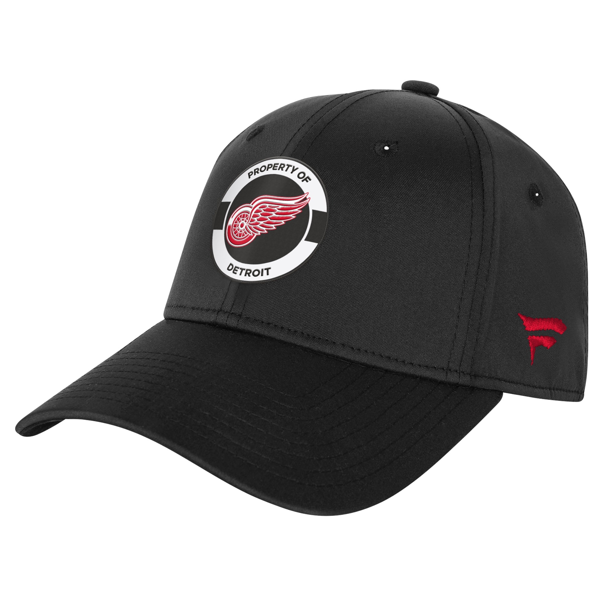 Youth Fanatics Black Detroit Red Wings Authentic Pro-Training Camp Stretch Fit Hat