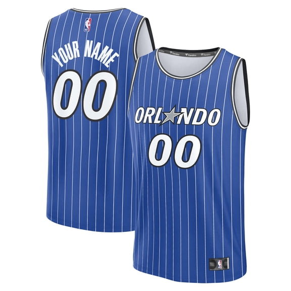 Youth Fanatics Blue Orlando Magic Fast Break Replica Custom Jersey - Icon Edition
