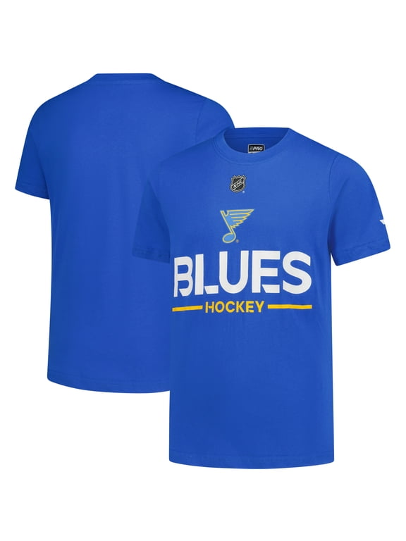 Youth Fanatics Blue St. Louis Blues Authentic Pro Wordmark T-Shirt