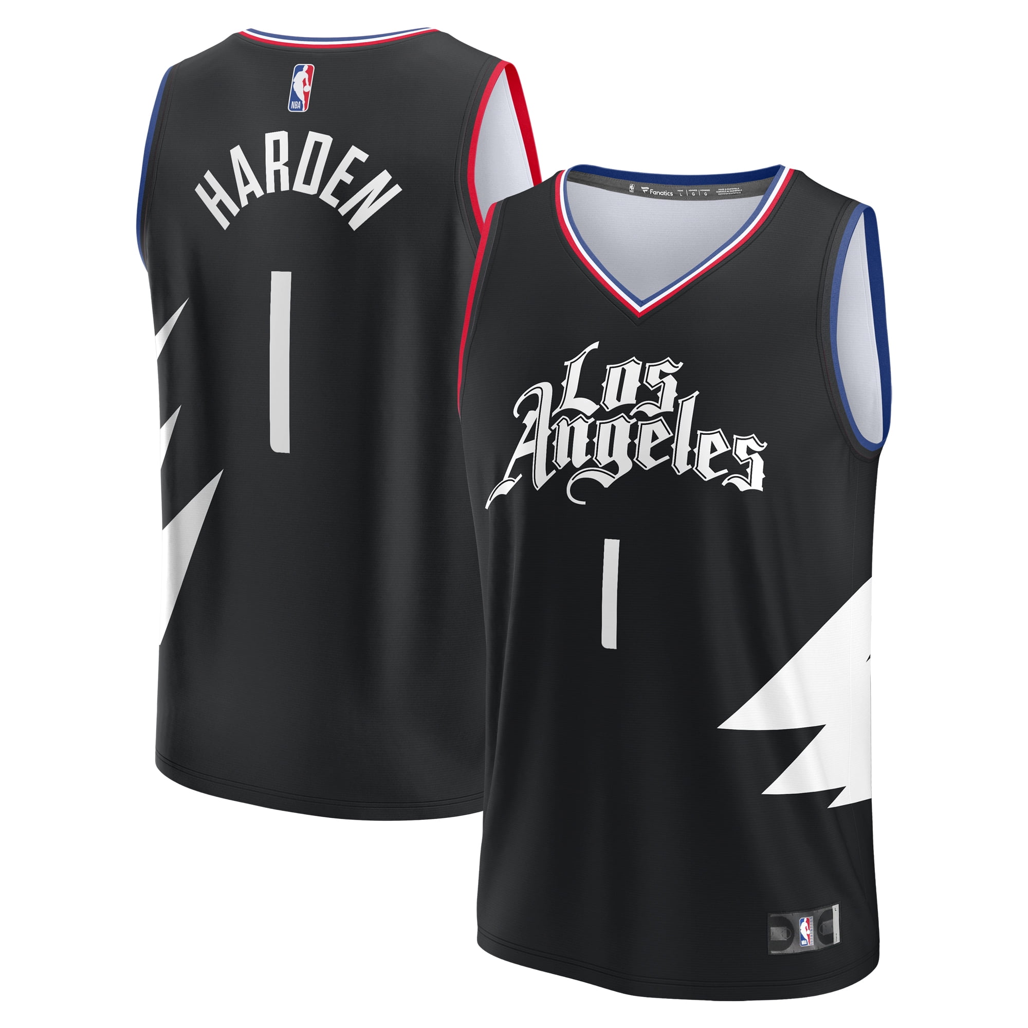 Youth Fanatics Branded James Harden Black LA Clippers Fast Break Player